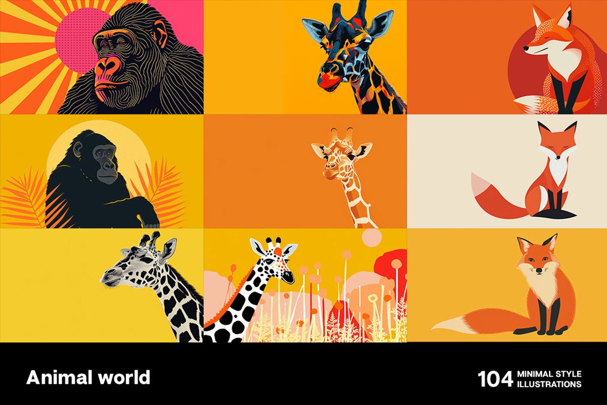 Animal world. 104 images, an Animal Illustration by Handmadefont (Photo 10 of 17)