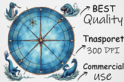 Blue Nautical Sublimation Clipart, an Illustration by CrexoraLab (Thumbnail 4 of 4)