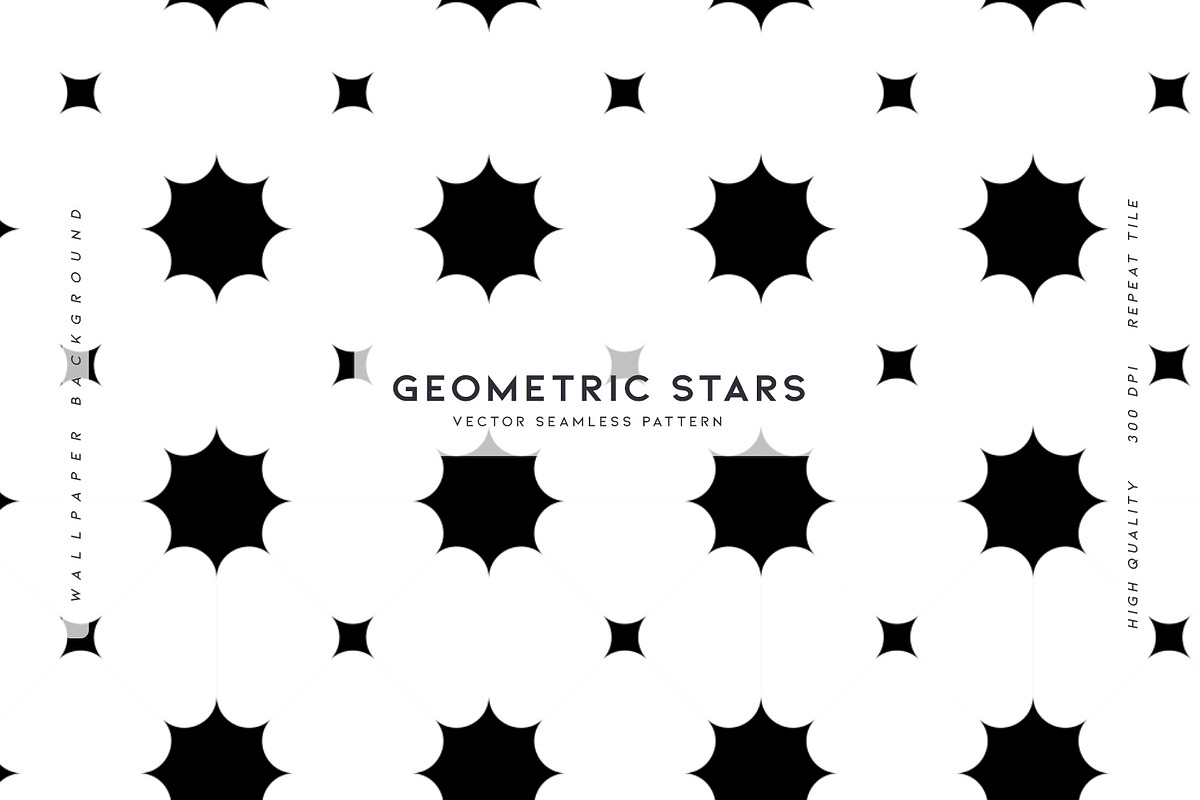 Geometric Stars, a Pattern Graphic by MalyskaStudio (Photo 1 of 5)