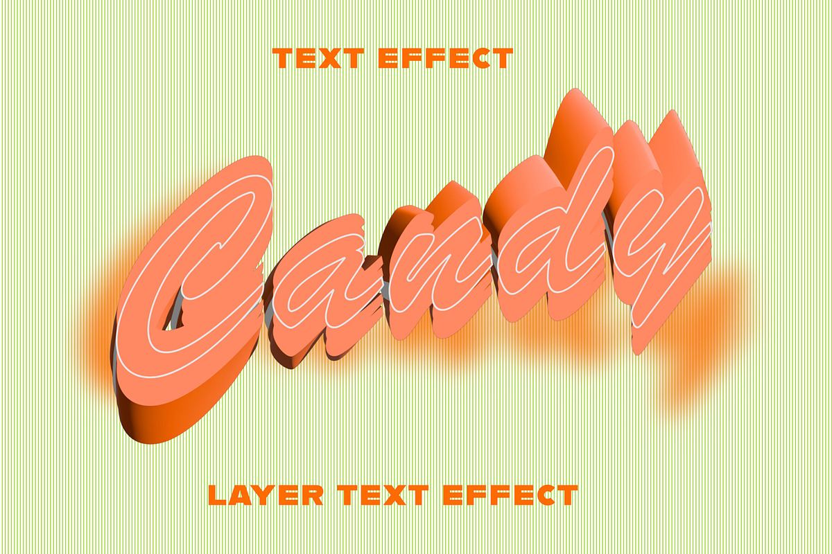 Candy Text Effect, a Layer Style Add-On by CreativeShaper (Photo 1 of 2)