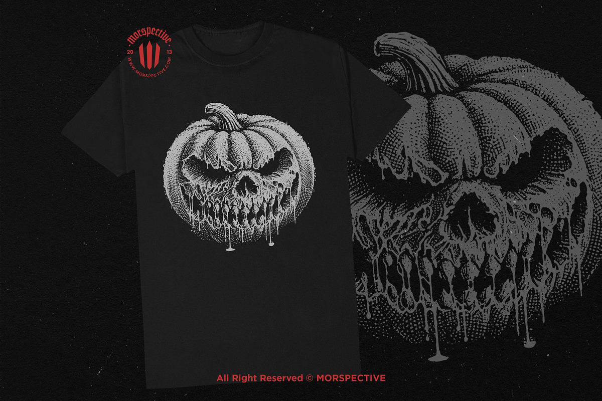 10 Bundle Dark Art Pumpkin Halloween, an Illustration by Morspective (Photo 2 of 7)
