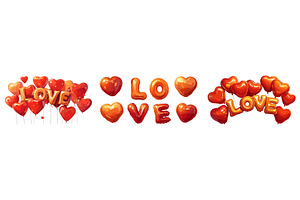air red balloons heart. balloon love, an Object Illustration by Stock-Smart-Start