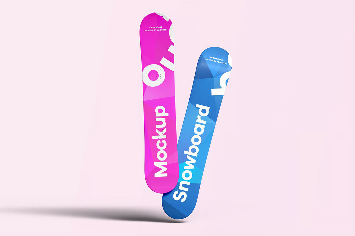 Snowboard Mock-up, a Product Mockup by zippypixelstudio (Photo 7 of 8)