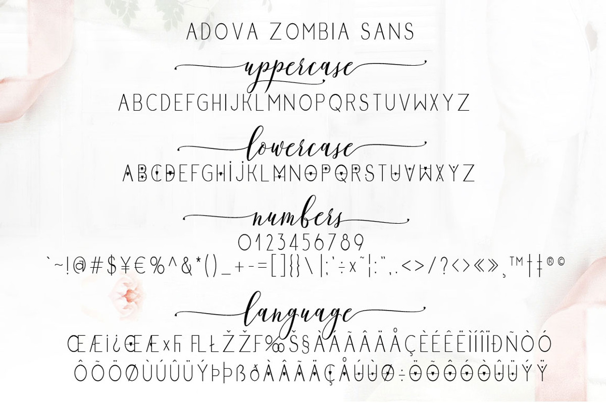 Adova zombia Font Duo, a Script Font by Jhoel Design (Photo 12 of 13)