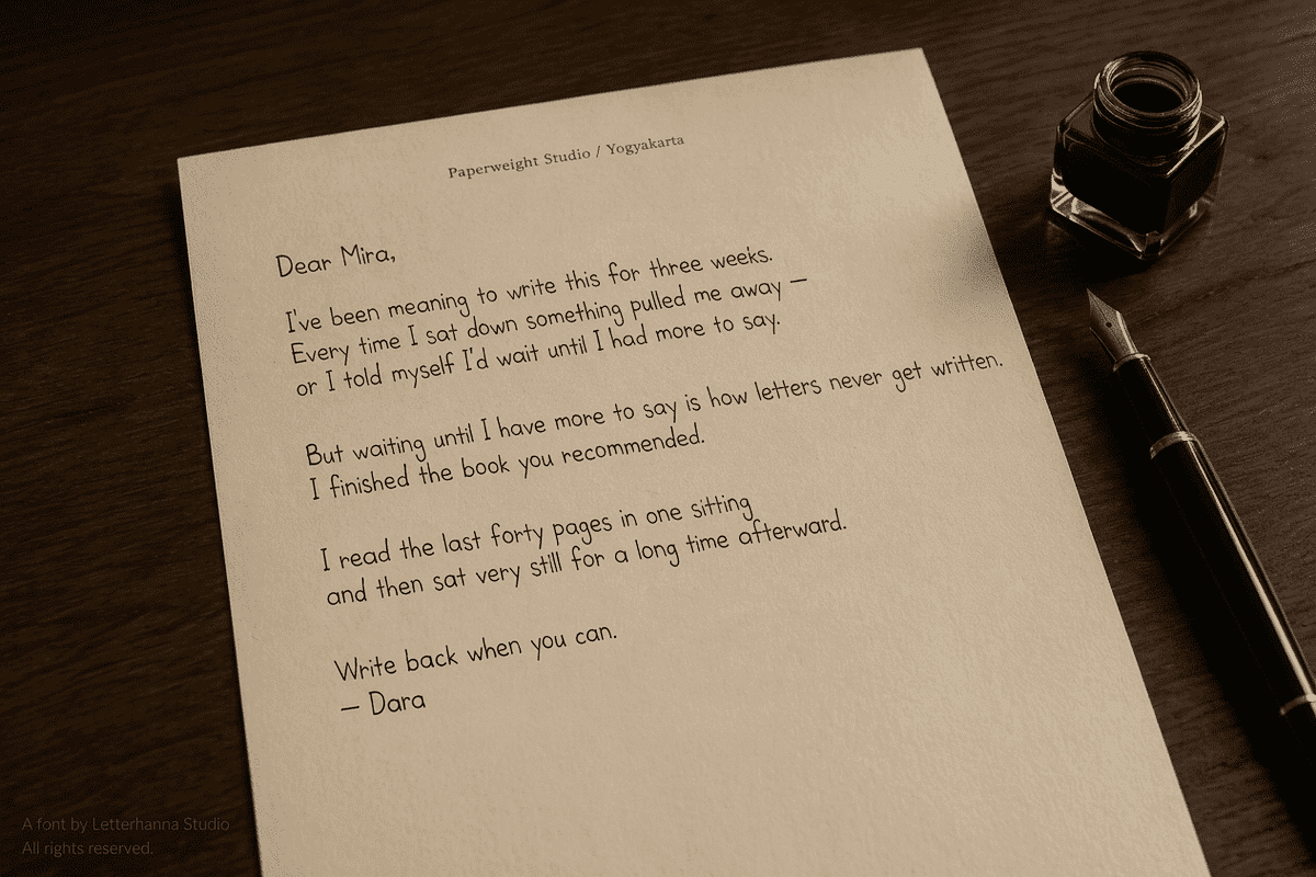 Evelina Hand Font, a Handwritten Font by Letterhanna Studio (Photo 4 of 9)