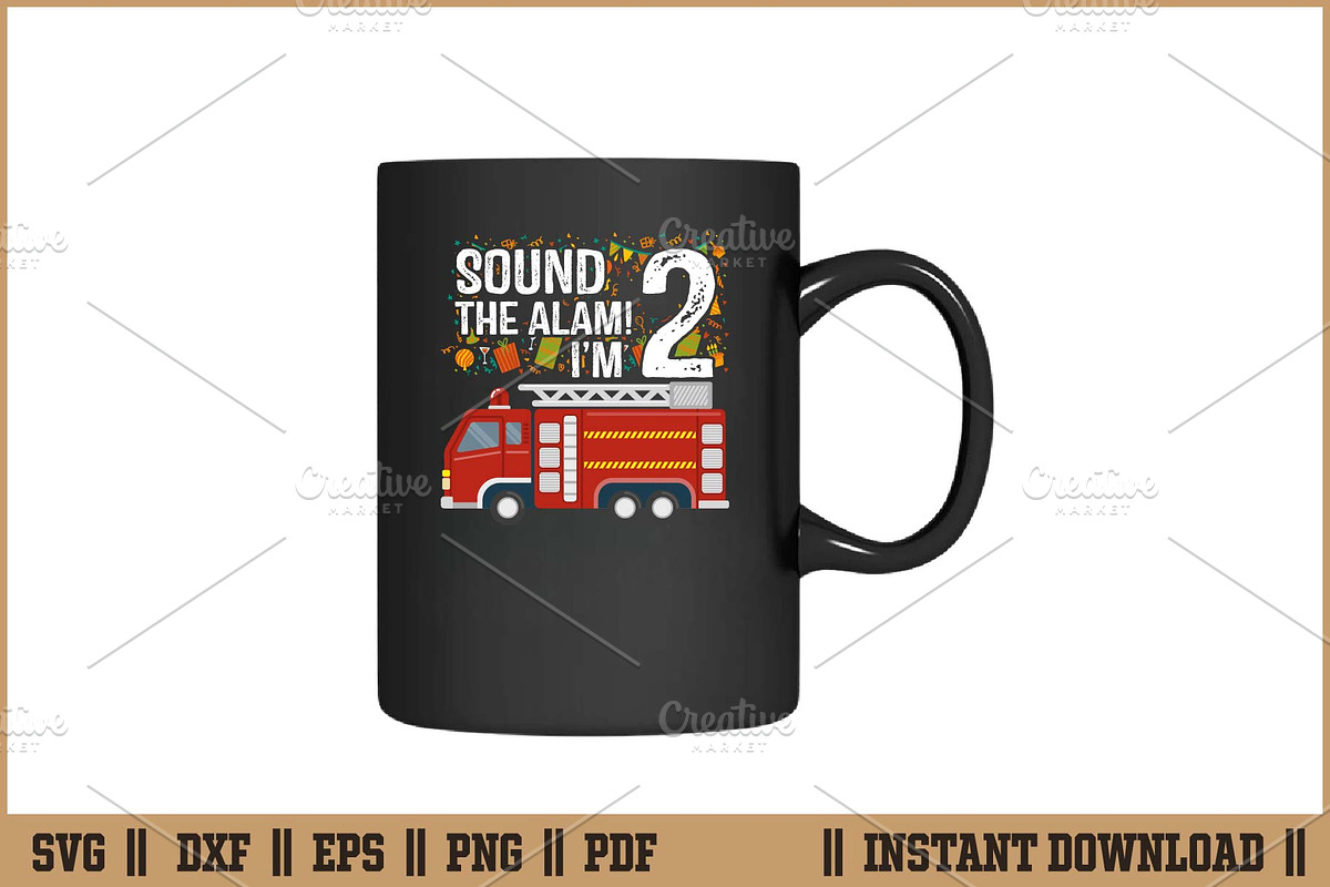 Sound The Alarm I'm 2 Birthday Boy, an Illustration by Handy Arts Studio (Photo 3 of 3)
