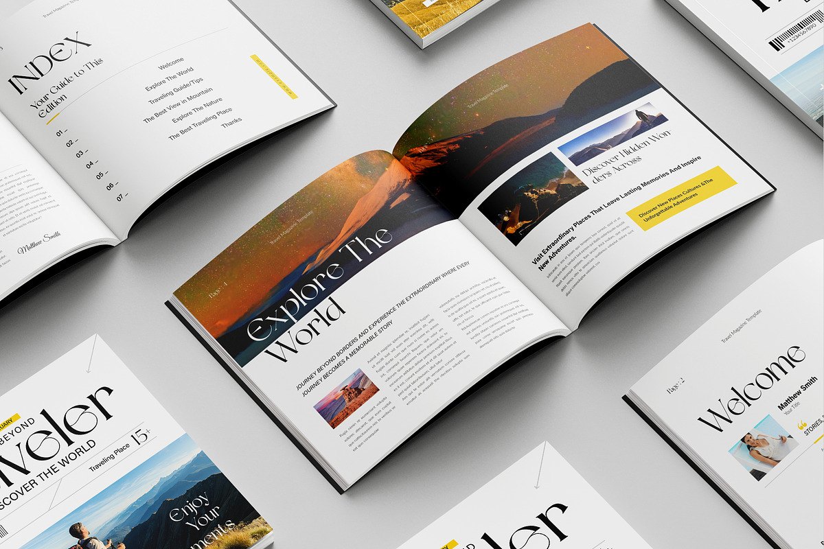 Travel Magazine Template | Square, a Magazine Template by Spark_Creative (Photo 2 of 13)