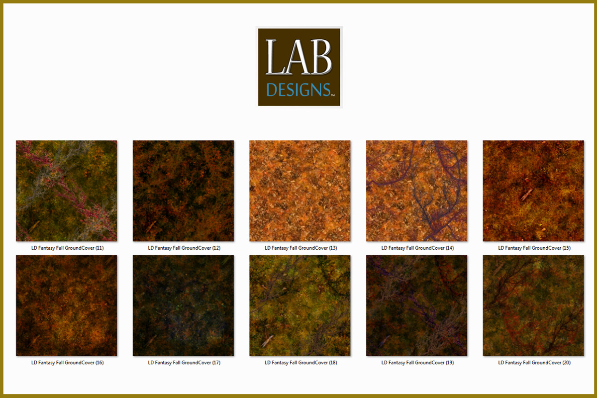 Seamless Fantasy Fall Ground Cover, a Texture Graphic by Lab Designs (Photo 3 of 3)