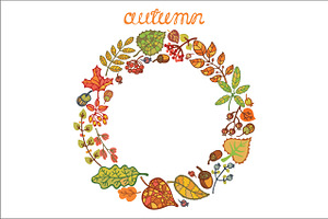 Autumn Leaves Set. Vector Clipart