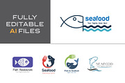 Modern Seafood Logo Collection, a Branding & Logo Template by YUDesignStore (Thumbnail 2 of 12)