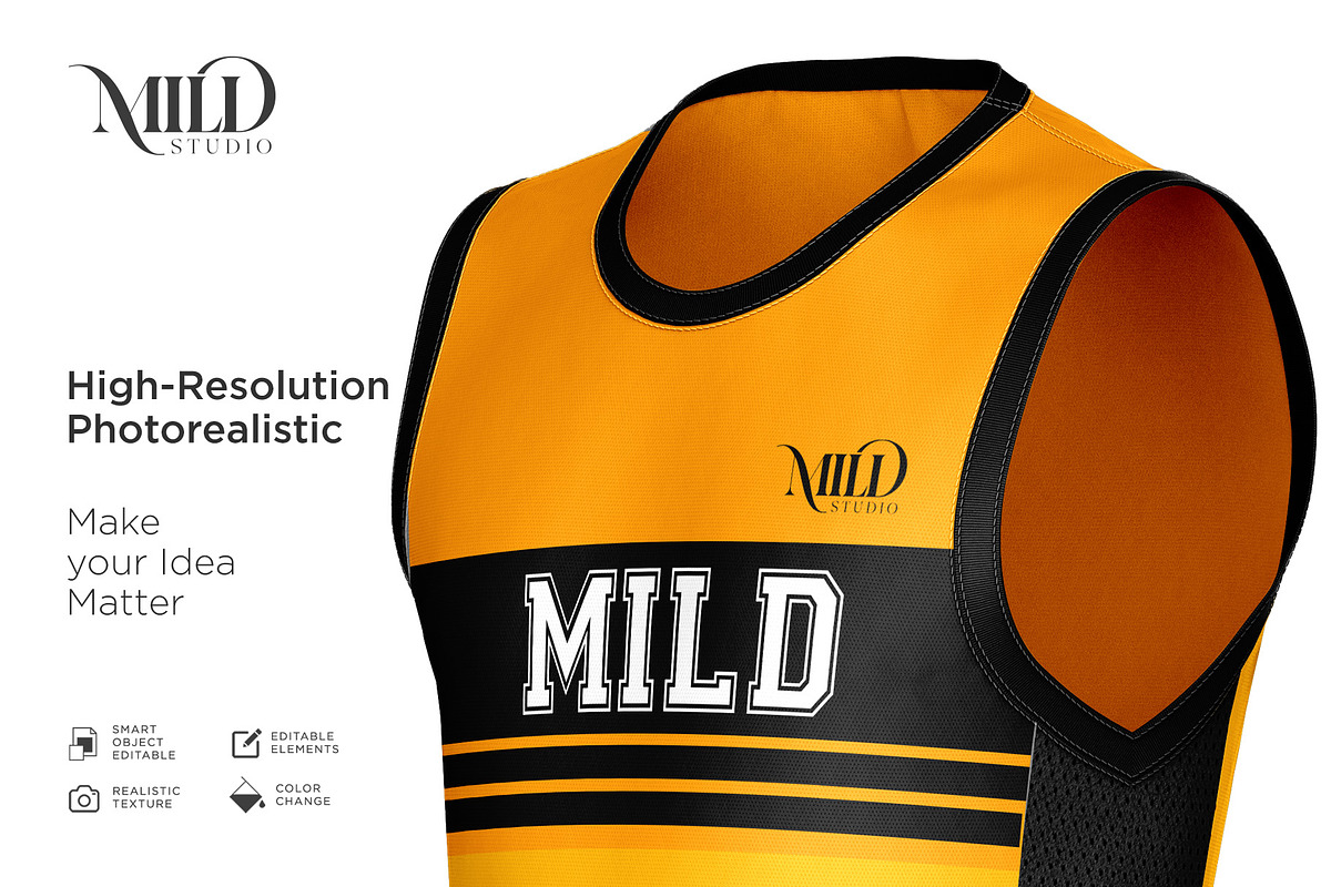 Tank top Jersey Set Mockup, a Hoody Mockup by Mildstudio (Photo 7 of 7)