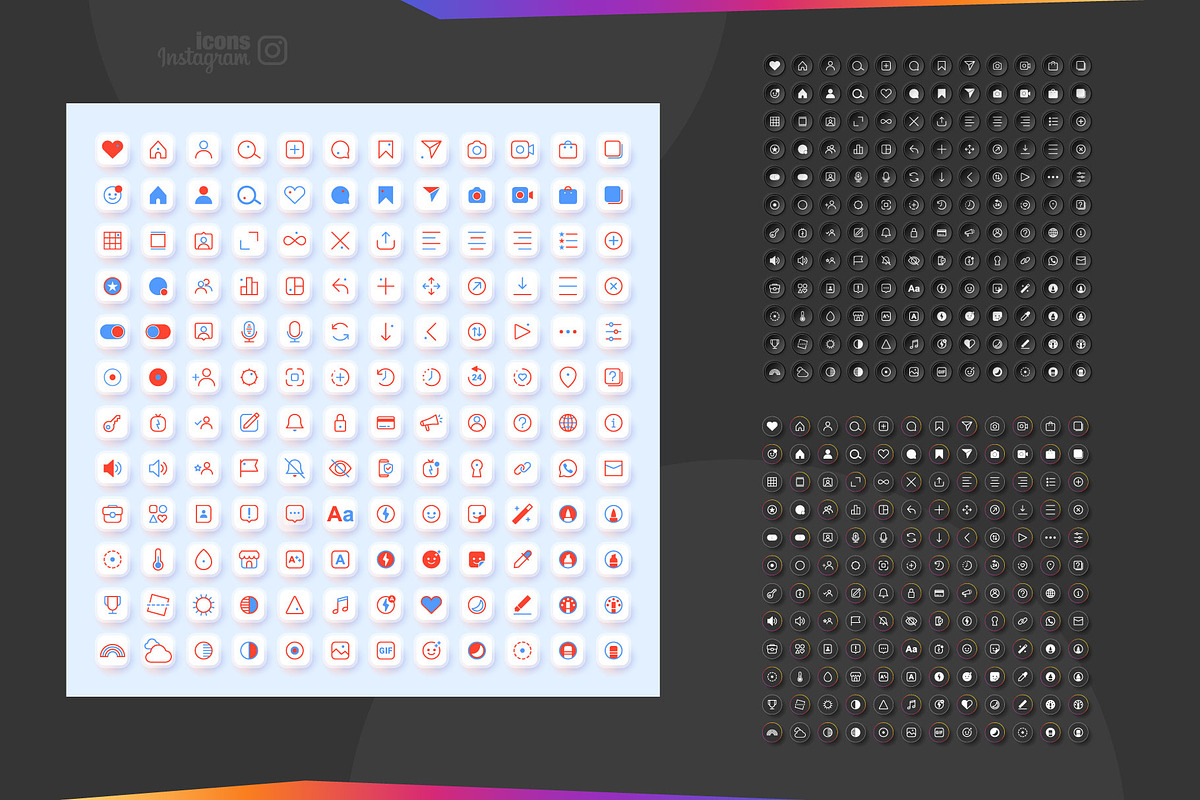 Instagram Icons Bundle, a Social Media Template by karnofff (Photo 10 of 14)