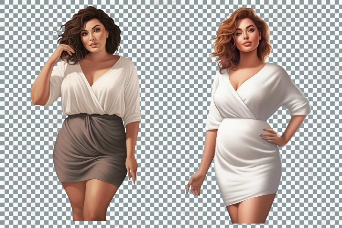 Curvy Girl Clipart Bundle, a Person Illustration by Mash Mash Stickers (Photo 8 of 9)