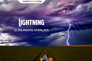 21 Lightning Photoshop Overlays