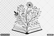 Floral Book SVG PNG Bundle Vol. 1, an Illustration by Actual Pixel (Thumbnail 10 of 29)