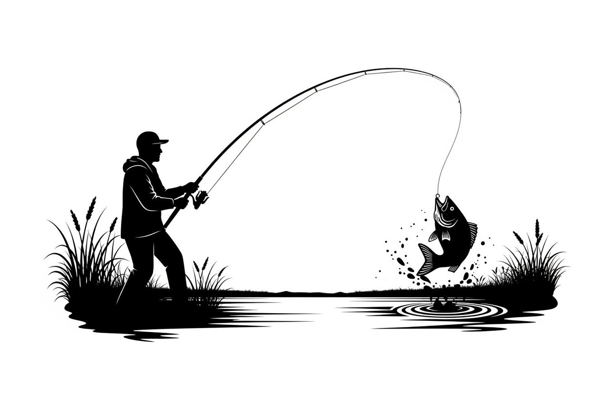 Fishing Silhouette Vector Bundle, an Illustration by hafijul (Photo 30 of 51)