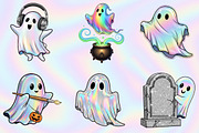 Halloween Iridescent Ghost Clipart, an Illustration by RobertsArt (Thumbnail 7 of 7)