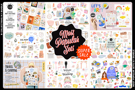 Most Popular Collections, a Decorative Illustration by Ruslana Lubenets