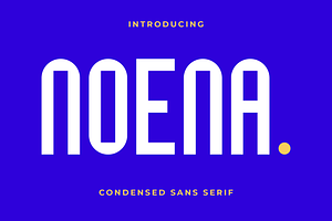Noena Condensed Sans Font, a Sans Serif Font by Artiveko