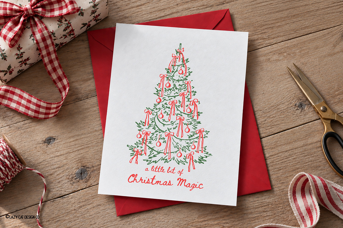 Christmas Sketch Art Designs, an Object Graphic by Lazy Cat (Photo 4 of 7)