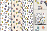 Easter Seamless Patterns (colorful), a Pattern Graphic by HmarkaShop (Thumbnail 4 of 5)