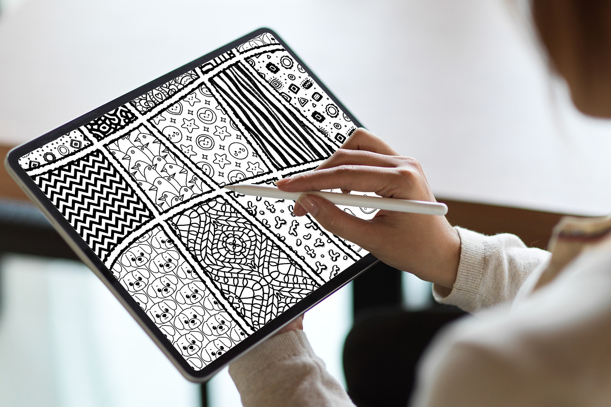 56 Unique Procreate Pattern Brushes, a Brush Add-On by Heather Green Designs (Photo 6 of 11)