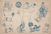 32 Hand Drawn Dogs and Puppies, an Animal Illustration by Mr Vintage (Thumbnail 3 of 5)