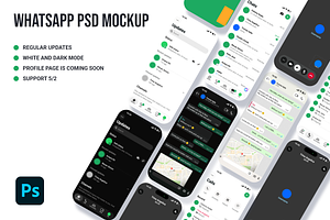 WhatsApp iOS PSD Mockup