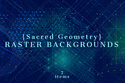 {Sacred Geometry} Raster Backgrounds, a Texture Graphic by ekaart (Thumbnail 1 of 9)