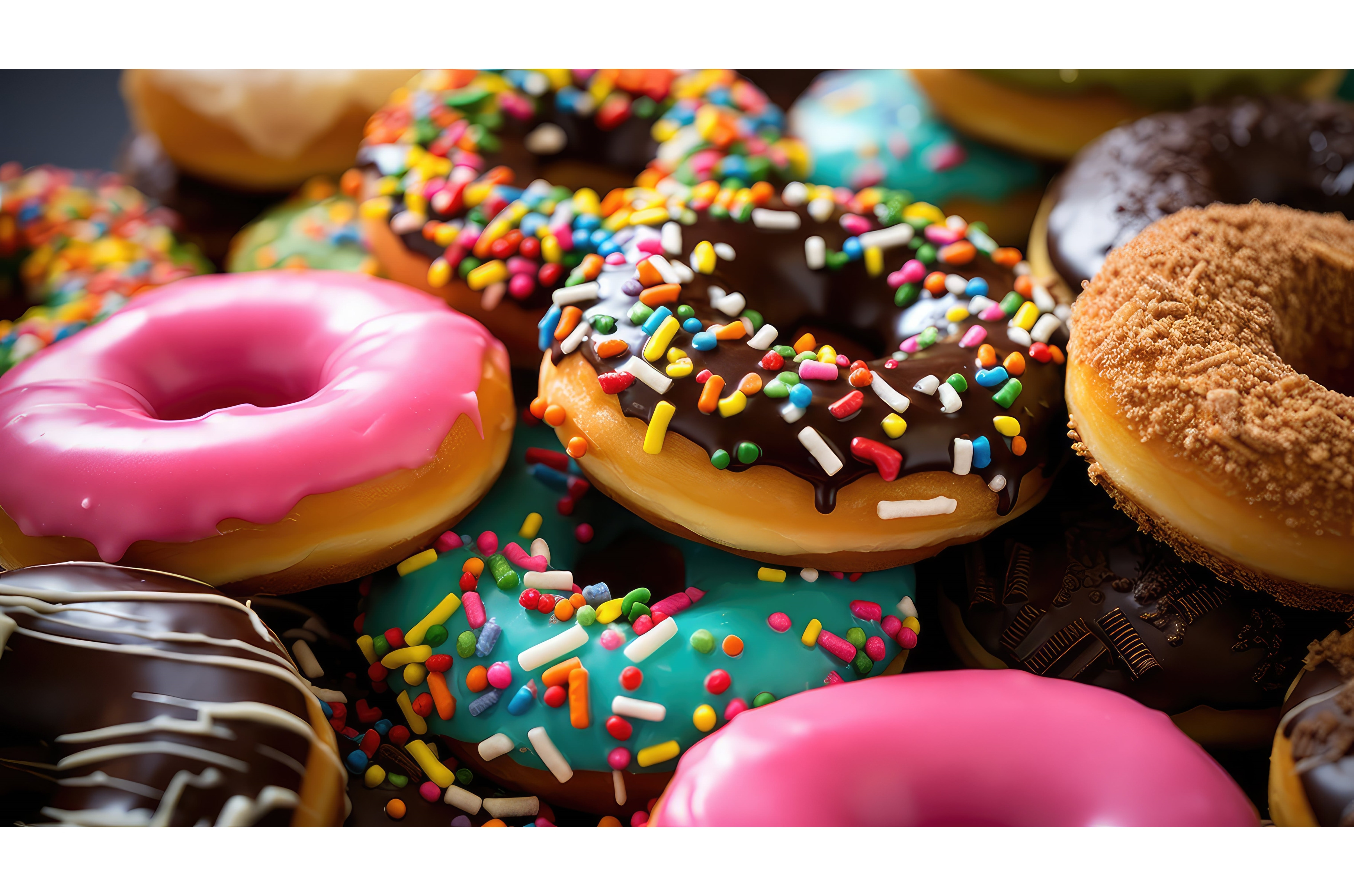 sugar junk donut food ai generated, a Background Photo by pikepicture