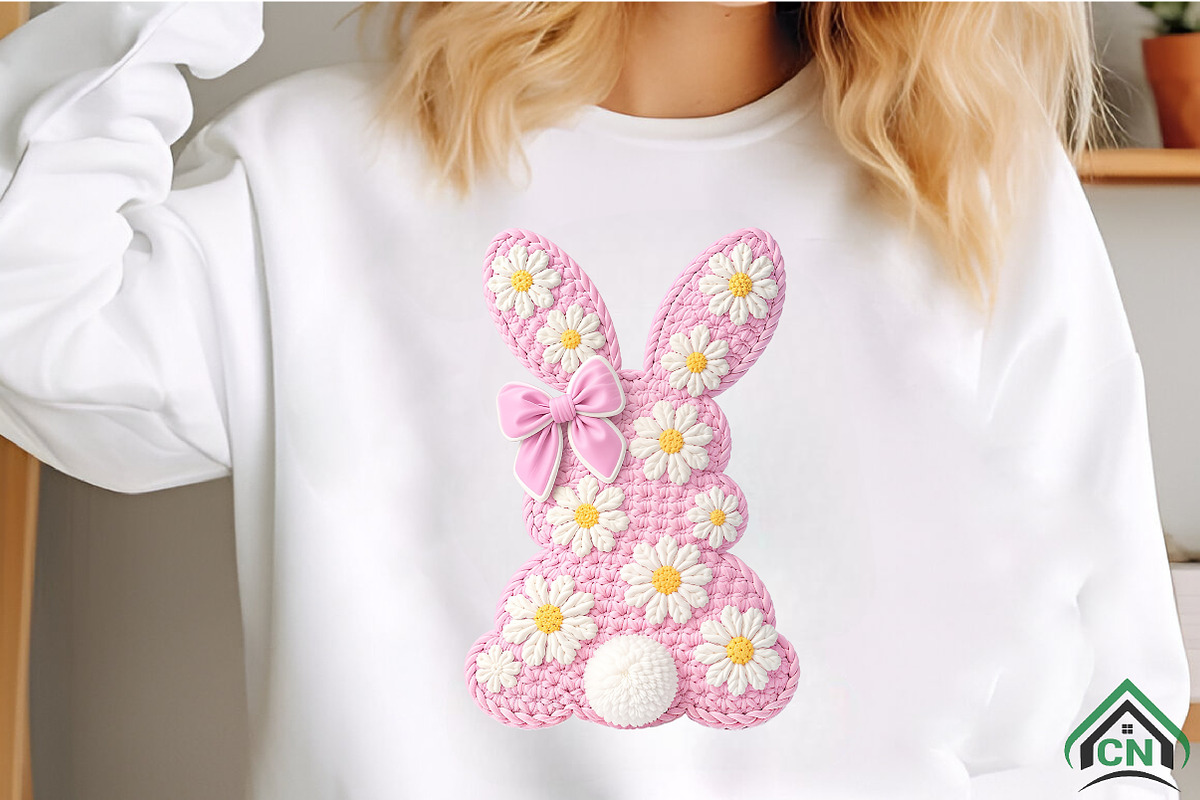 Faux Yarn Crochet Bunny Png, an Illustration by Craft Nest (Photo 4 of 4)