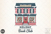 Holiday Book Club PNG,Christmas Book, an Illustration by Libby Wishes (Thumbnail 1 of 6)