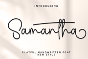 Samantha | Script Font, a Handwritten Font by Scratchones (Thumbnail 1 of 9)