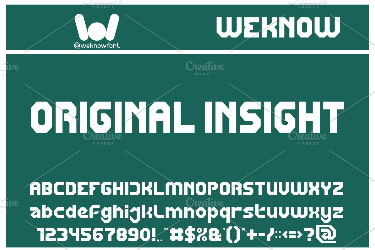 Original Insight font, a Font by weknow (Photo 1 of 8)