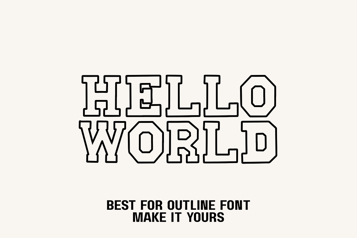 Blocksmith Outline, a Serif Font by Dm Studio (Photo 2 of 10)