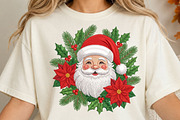Santa Poinsettia Christmas PNG, an Object Illustration by DreamCafeArt (Thumbnail 4 of 6)