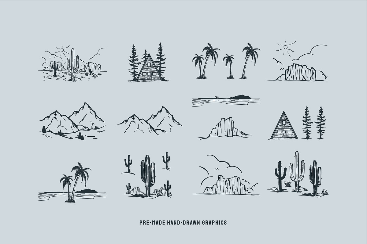 Summer Beach, Summit & Dessert Badge, a Branding & Logo Template by Dordar.Lab (Photo 3 of 6)