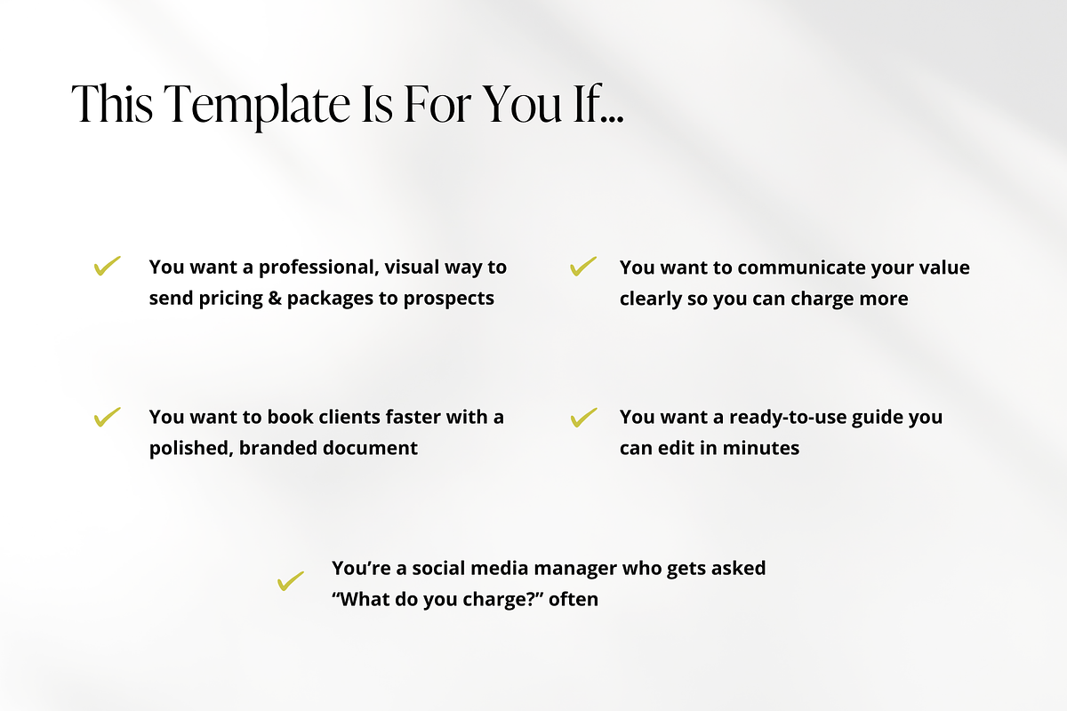 Service & Pricing Guide Template for Social Media Managers | Editable Canva Brochure preview 6