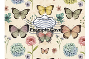8 Butterfly Wildflowers Comp Covers, a Background Graphic by SmallTownDigital (Thumbnail 4 of 4)