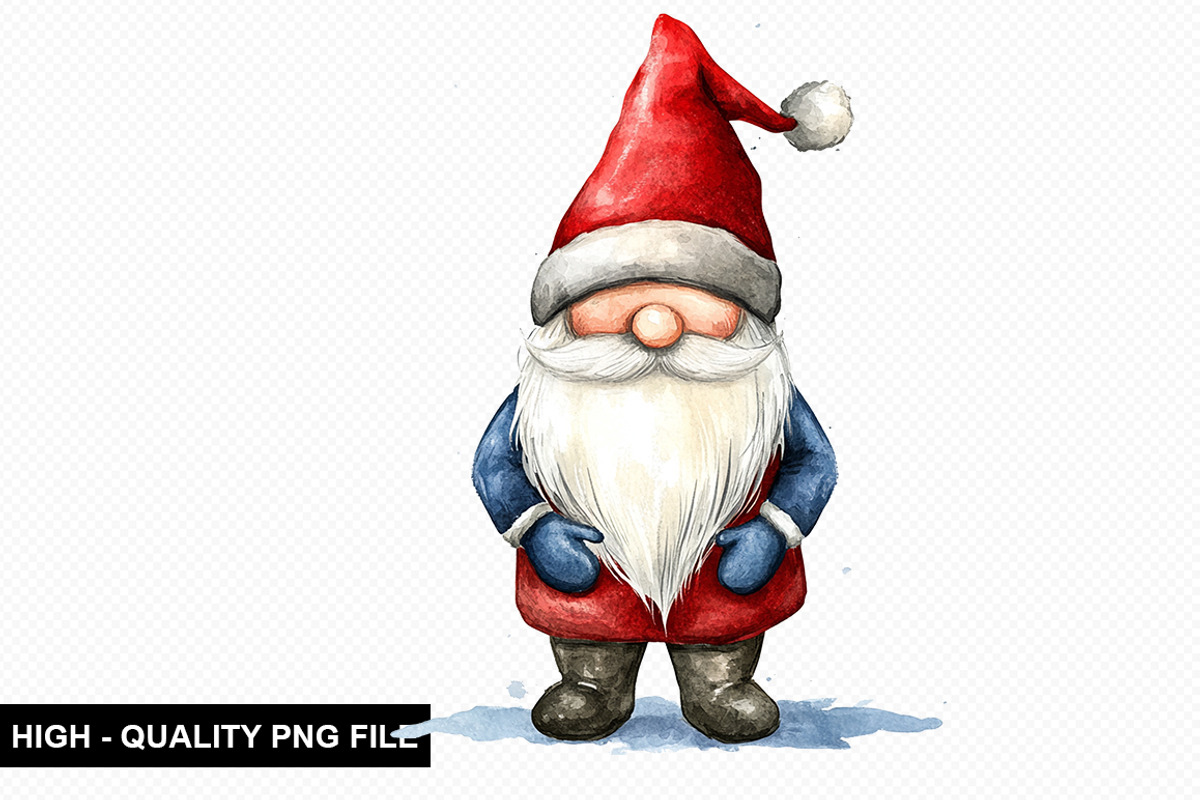 Christmas Gnome Clipart Bundle, an Illustration by crative8112 (Photo 4 of 10)