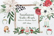 Scandinavian Winter Christmas Floral, a Decorative Illustration by Catch the Dream Art (Thumbnail 1 of 17)