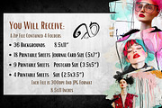 Painted Passion: Artsy Love Paper, a Background Graphic by NiiiNArt (Thumbnail 2 of 8)