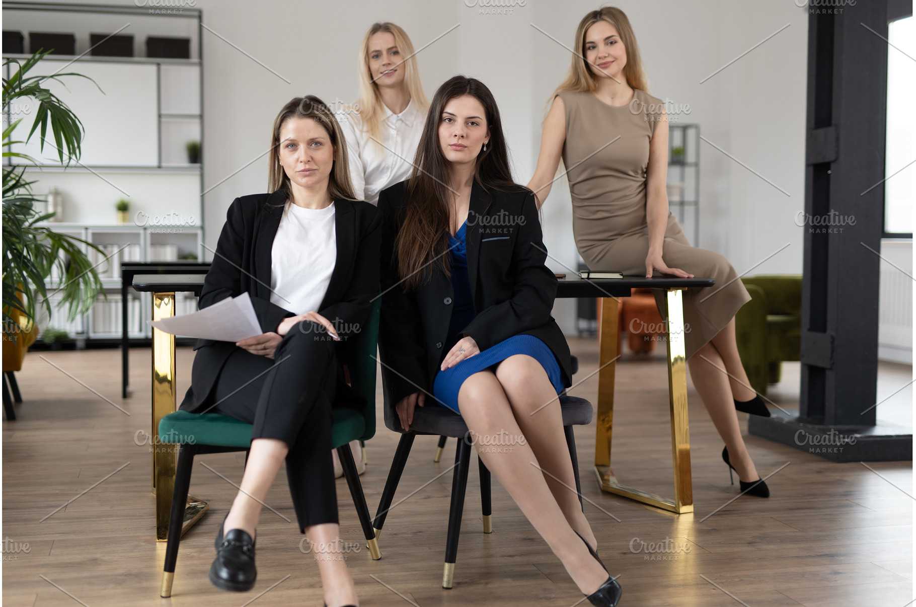 Professional businesswomen team, a Business Photo by undrey