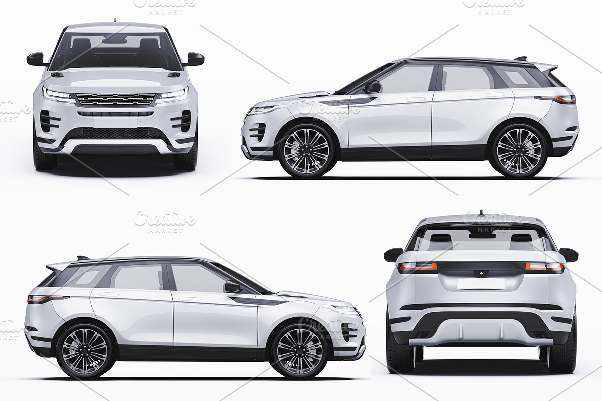 Luxury Compact SUV Wrap Mockup Set, a Product Mockup by Halal Graphic Studio (Photo 13 of 15)