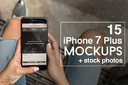 15 iPhone 7 Plus Real Photo Mockups, an iPhone Mockup by ZedProMedia (Thumbnail 1 of 8)
