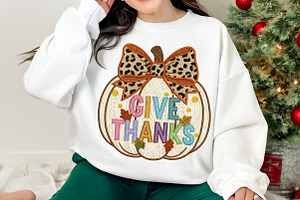 Give Thanks Pumpkin PNG, an Illustration by Canvas Craft