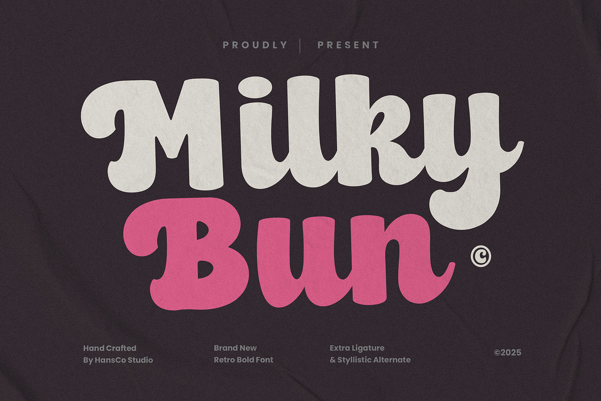 Milky Bun Font, a Sans Serif Font by HansCo Studio (Photo 1 of 10)