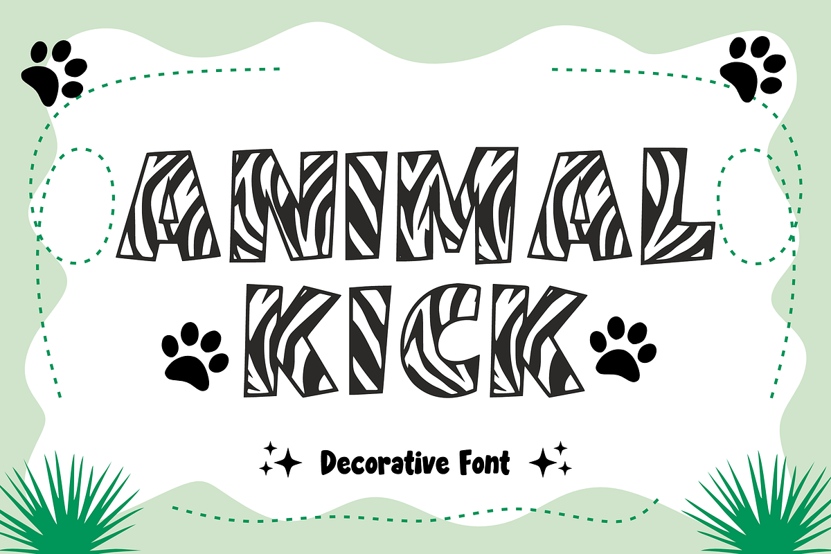 King Zebra - Decorative Font, a Font by KiddoGlyphs Studio (Photo 2 of 3)
