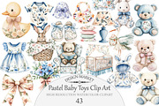 Pastel Baby Toys Clip Art, an Illustration by Design Market (Thumbnail 1 of 5)