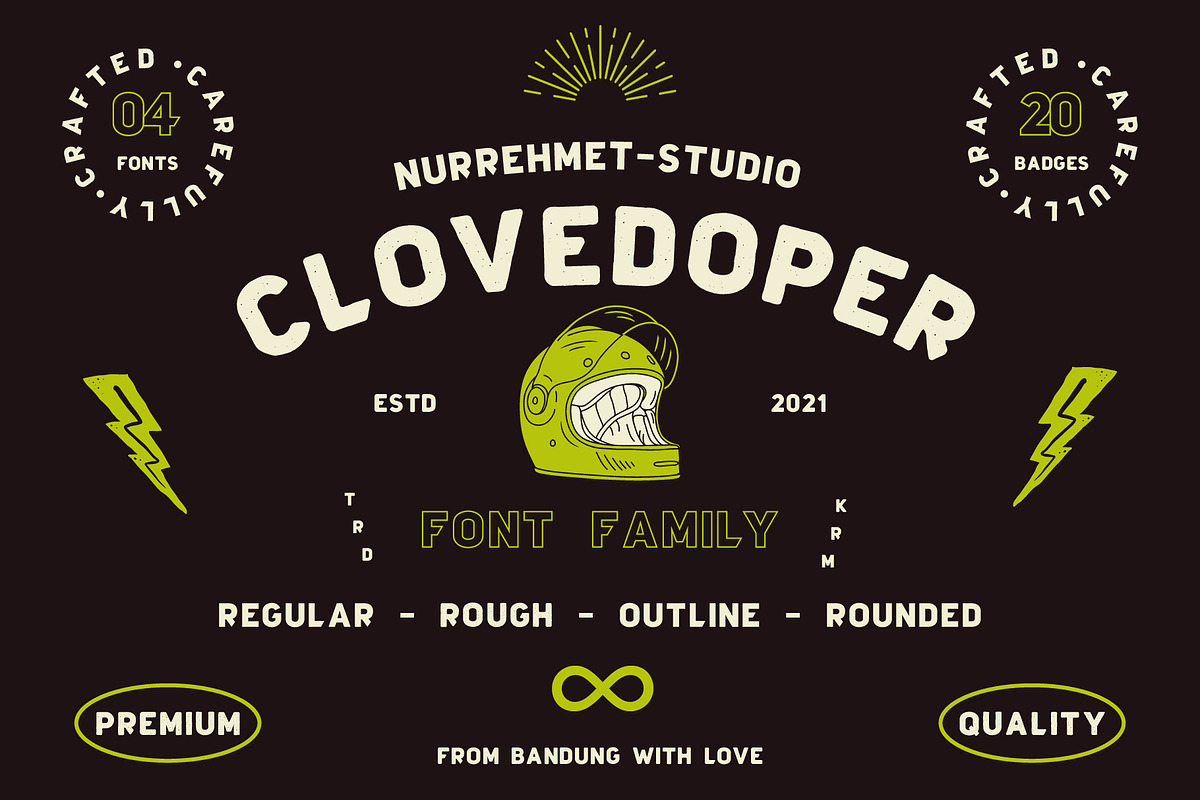 Clovedoper Family - Modern Vintage, a Font by Nurrehmet Studio (Photo 1 of 10)
